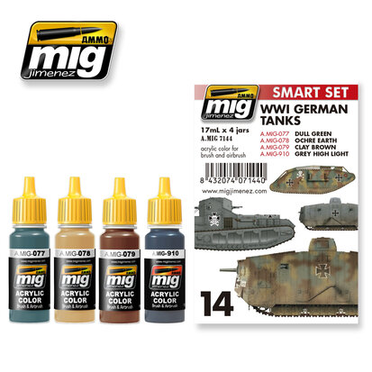 WWI GERMAN TANKS (4x 17ML)