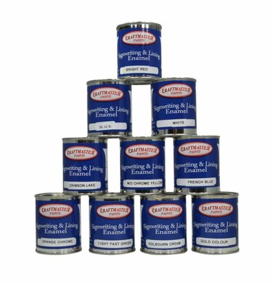 Craftmaster Basic Signwriting Enamel Starter Set 5 x (250ml)